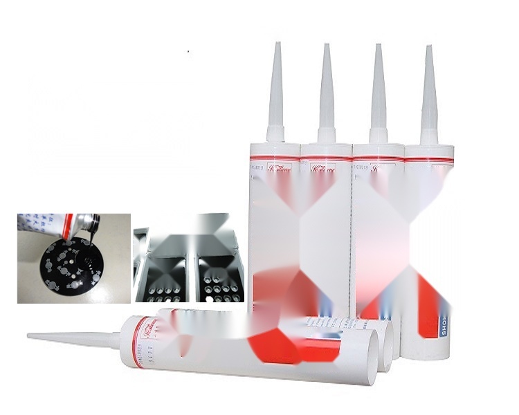 Thermally conductive potting adhesive to Assam
