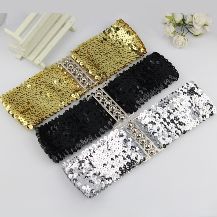 Sequin elastic belt to West Bengal