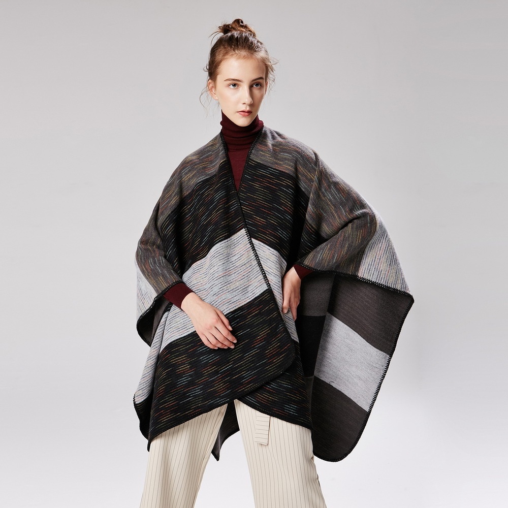 Rainbow wide strip dual-use shawl to Nagaland