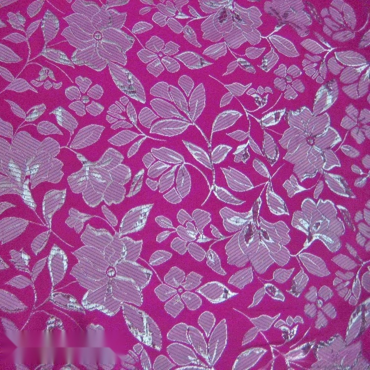 Rose red silver-white jacquard fabric to Tripura