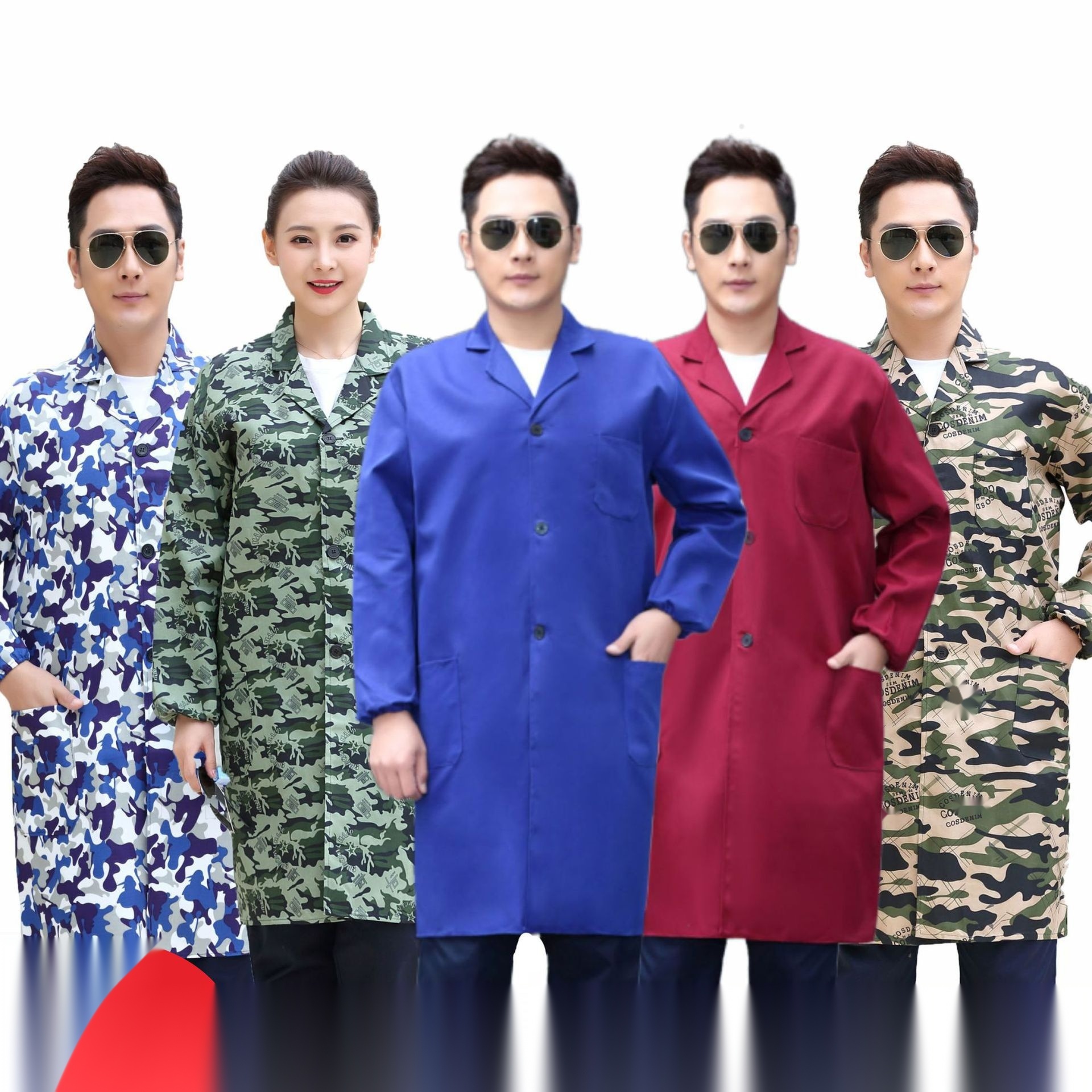 Long blue lab coat to Rajasthan