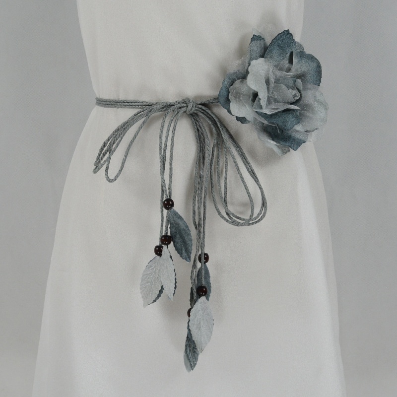 Chiffon floral women's thin belt to Andaman and Nicobar Islands