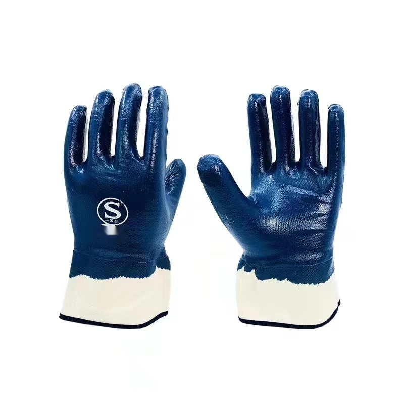 Rib Knit Nitrile Full Dip Gloves to Tripura