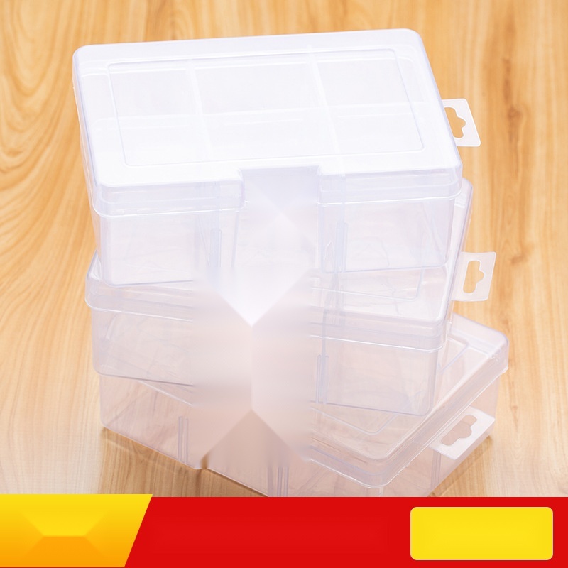 6-Compartment Transparent Plastic Storage Box to Punjab