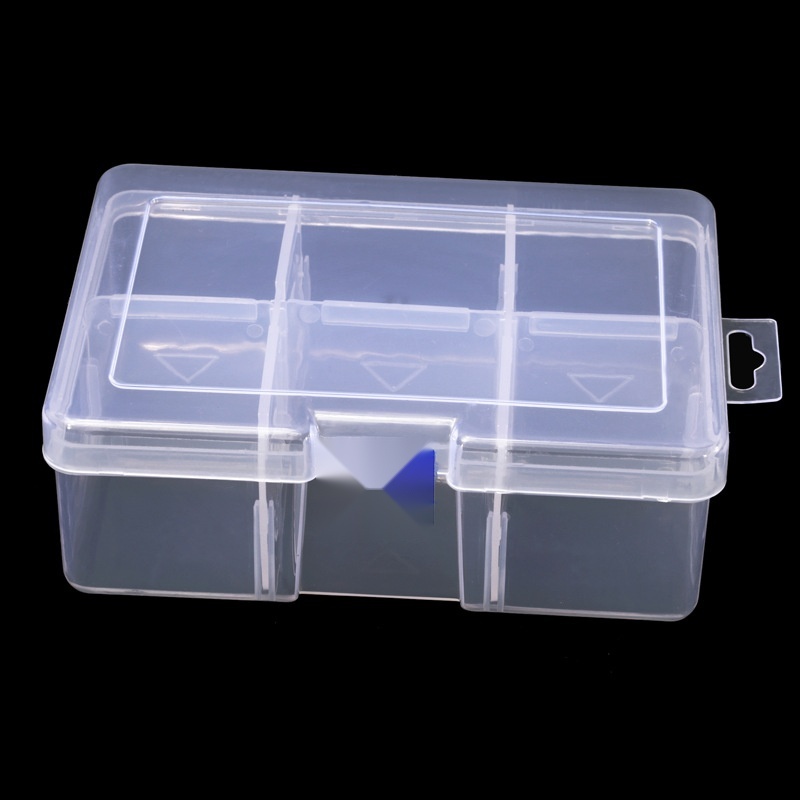 Transparent plastic multi-compartment box to Lakshadweep