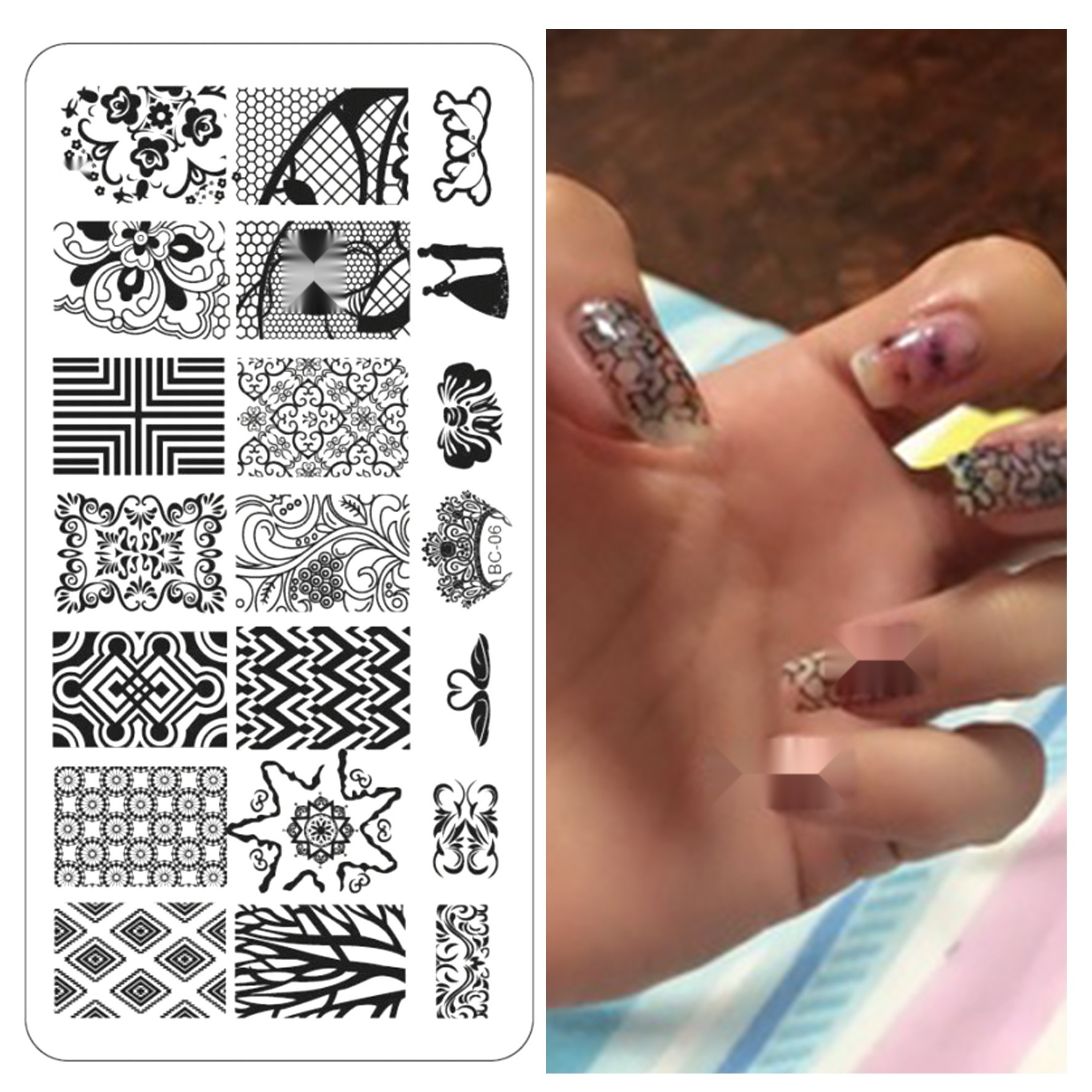 nail stamping template to Assam