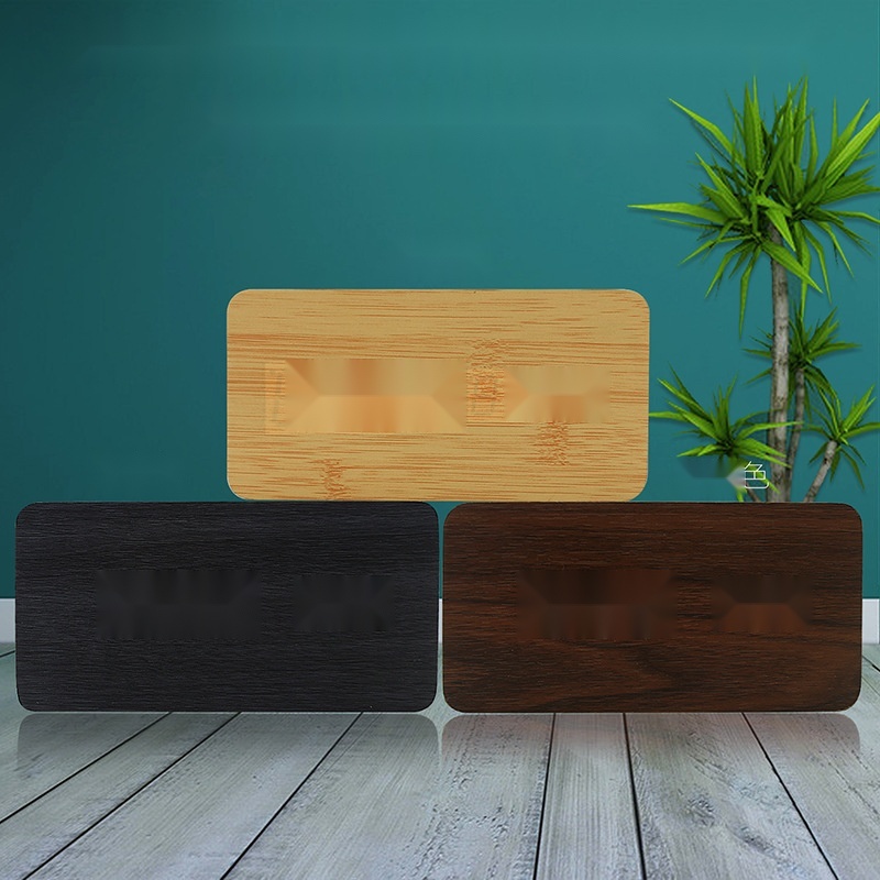 Led dual-screen temperature wood clock to Chandigarh