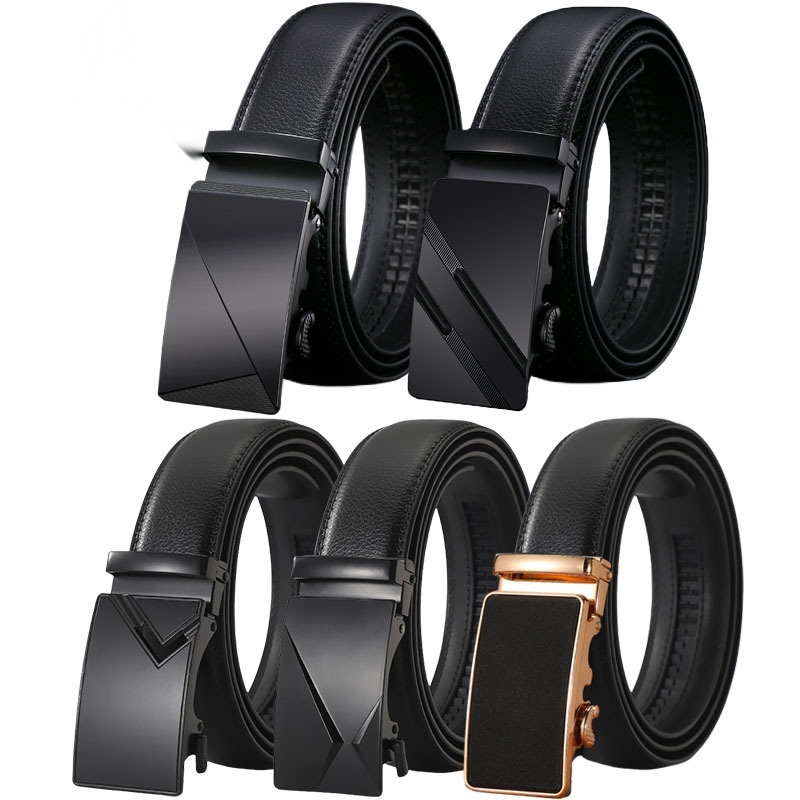 Men's genuine leather automatic buckle belt to Bihar